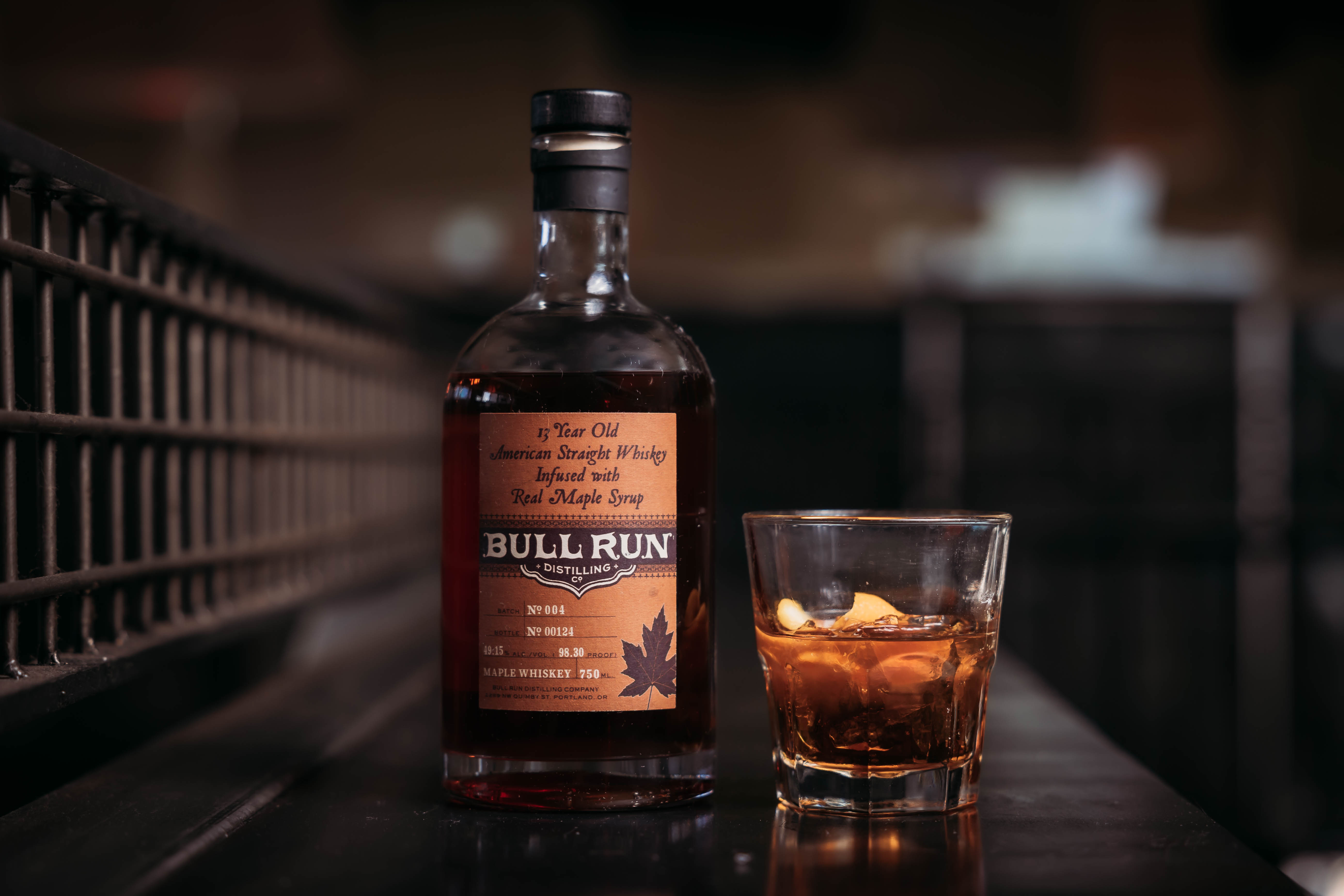 Bull Run Maple Whiskey Old Fashioned cocktail at Hookava